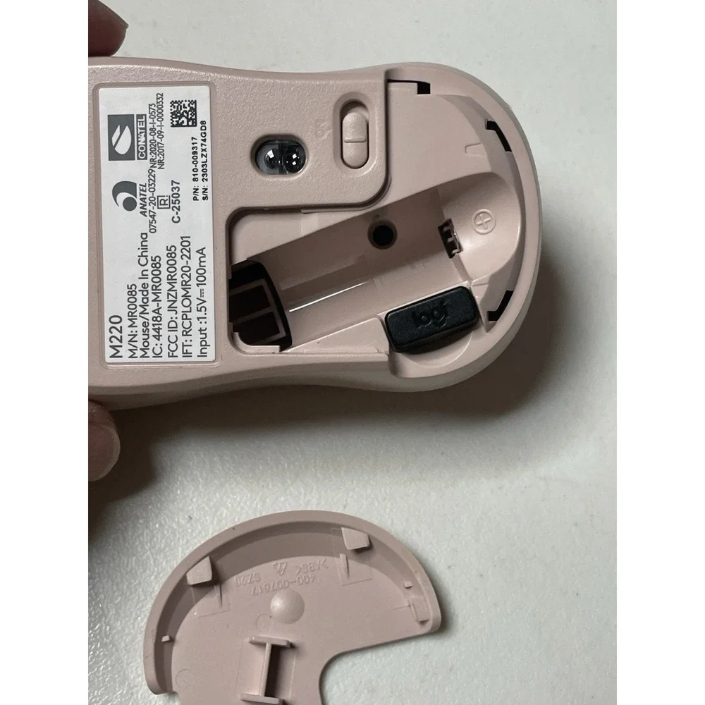 Logitech Wireless Mouse Silent Touch M220 Rose MR0085 Pink works Tested